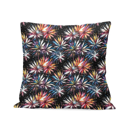 Freedom Fireworks Peach Velvet 4 Pcs Square Pillow Case Covers (5 sizes) - DeRose Seasonal
