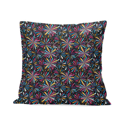 Colorful Fireworks Peach Velvet 4 Pcs Square Pillow Case Covers (5 sizes) - DeRose Seasonal