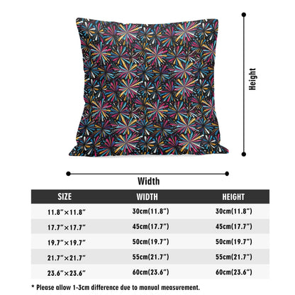 Colorful Fireworks Peach Velvet 4 Pcs Square Pillow Case Covers (5 sizes) - DeRose Seasonal
