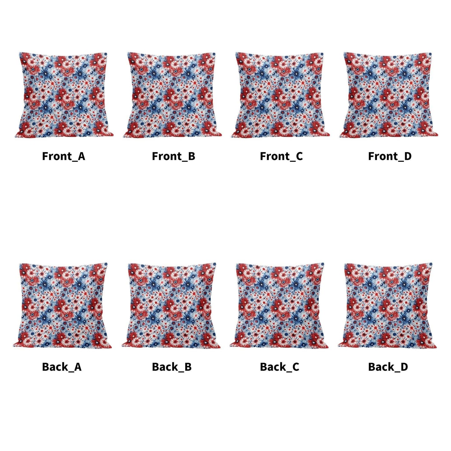 Floral USA Peach Velvet 4 Pcs Square Pillow Case Covers (5 sizes) - DeRose Seasonal