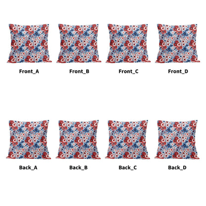 Floral USA Peach Velvet 4 Pcs Square Pillow Case Covers (5 sizes) - DeRose Seasonal