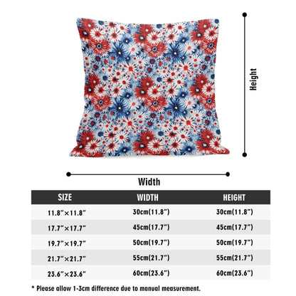 Floral USA Peach Velvet 4 Pcs Square Pillow Case Covers (5 sizes) - DeRose Seasonal