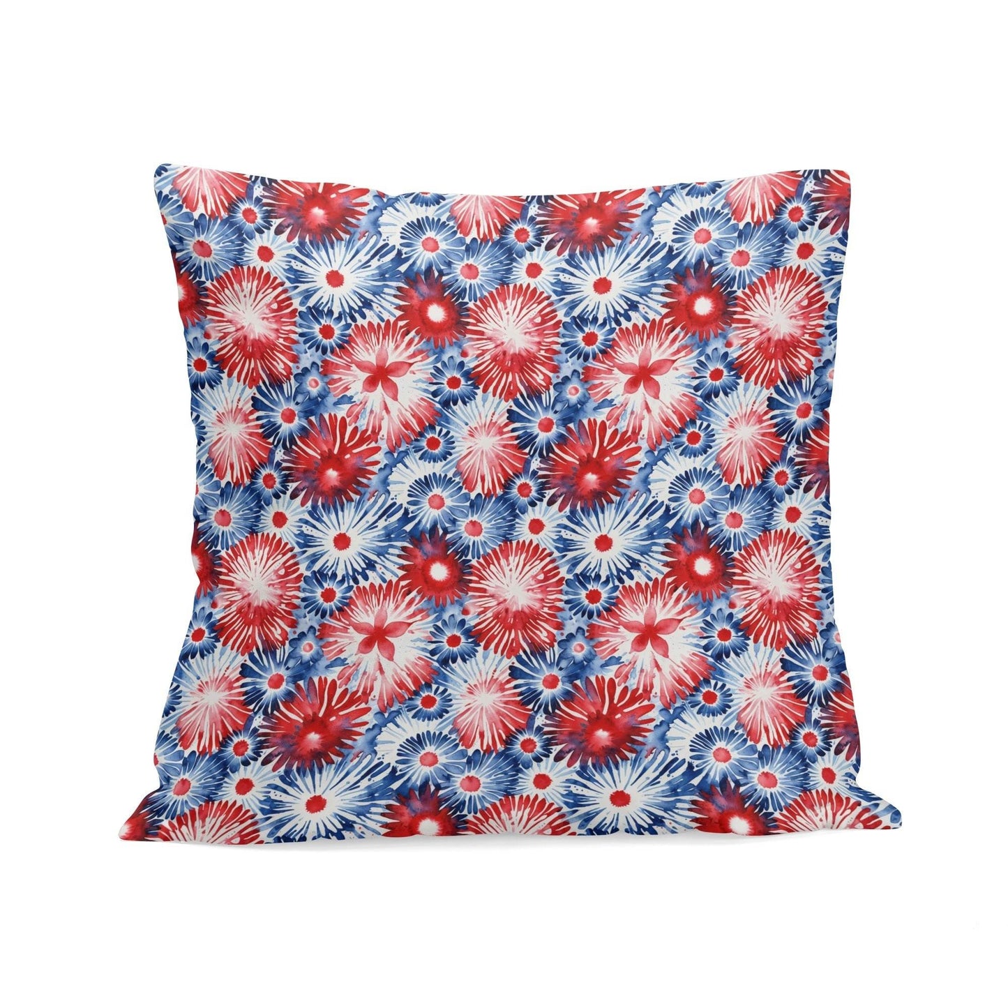Tie-Dye Fireworks Peach Velvet 4 Pcs Square Pillow Case Covers (5 sizes) - DeRose Seasonal