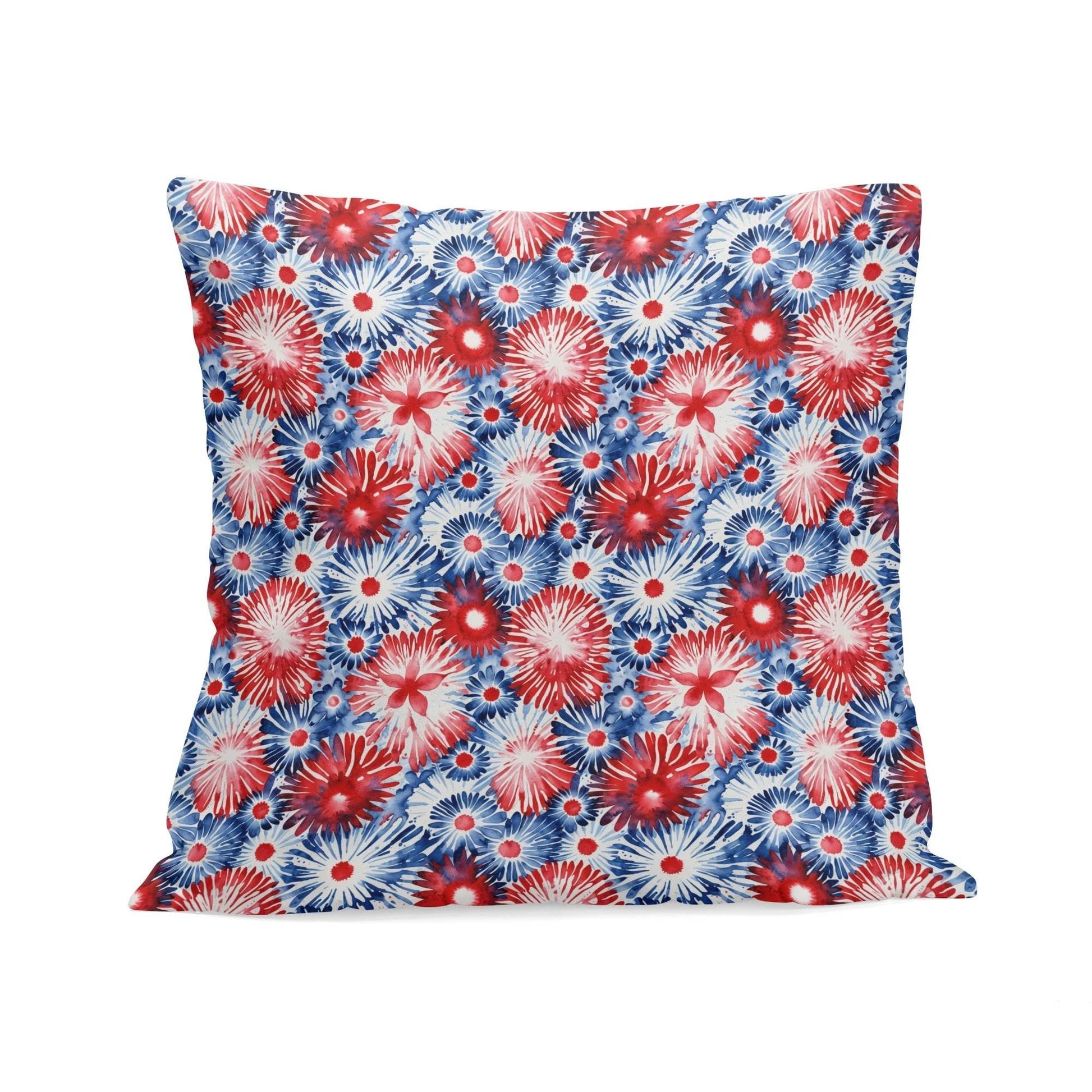 Tie-Dye Fireworks Peach Velvet 4 Pcs Square Pillow Case Covers (5 sizes) - DeRose Seasonal