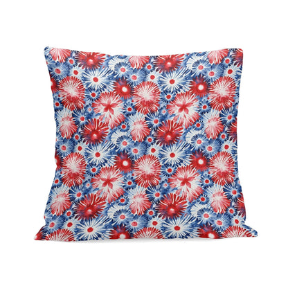 Tie-Dye Fireworks Peach Velvet 4 Pcs Square Pillow Case Covers (5 sizes) - DeRose Seasonal