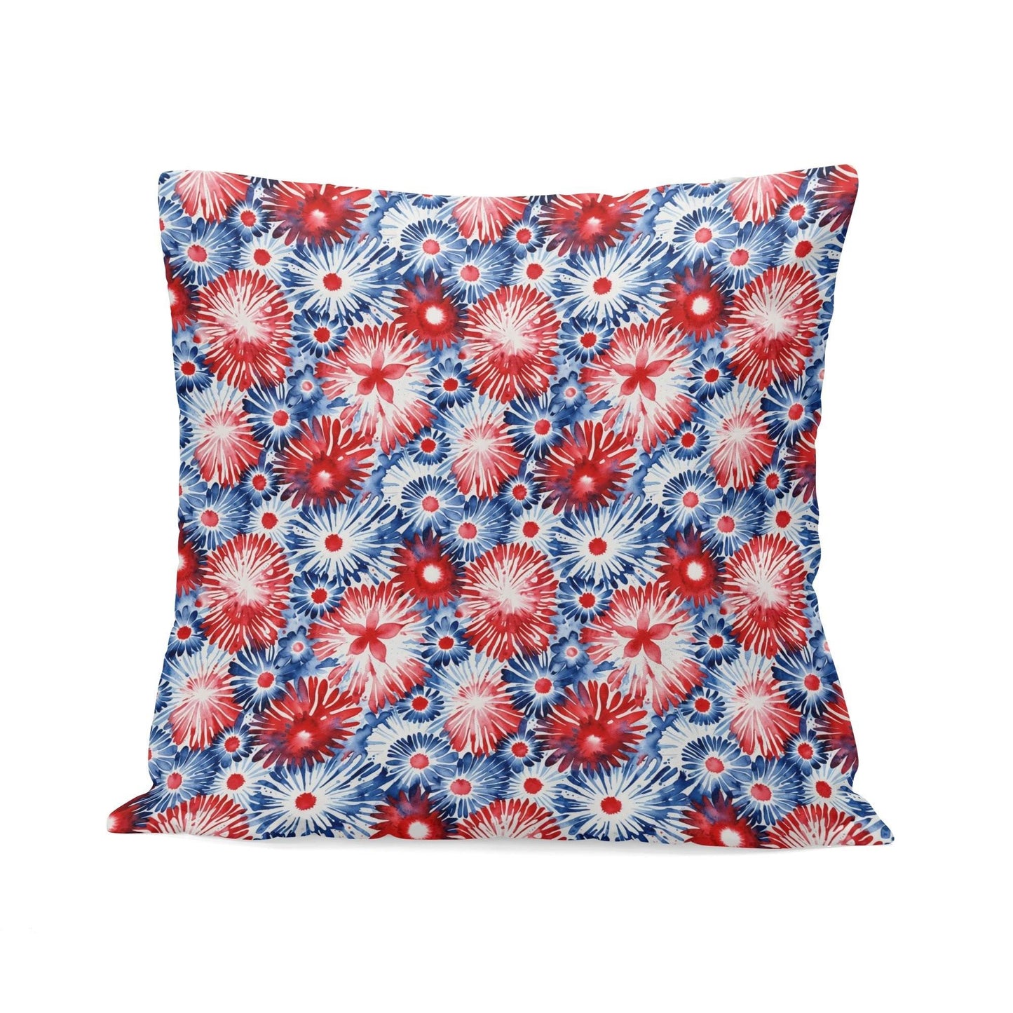 Tie-Dye Fireworks Peach Velvet 4 Pcs Square Pillow Case Covers (5 sizes) - DeRose Seasonal