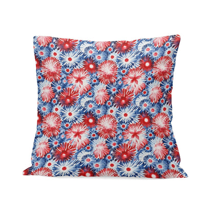 Tie-Dye Fireworks Peach Velvet 4 Pcs Square Pillow Case Covers (5 sizes) - DeRose Seasonal