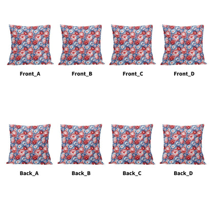 Tie-Dye Fireworks Peach Velvet 4 Pcs Square Pillow Case Covers (5 sizes) - DeRose Seasonal