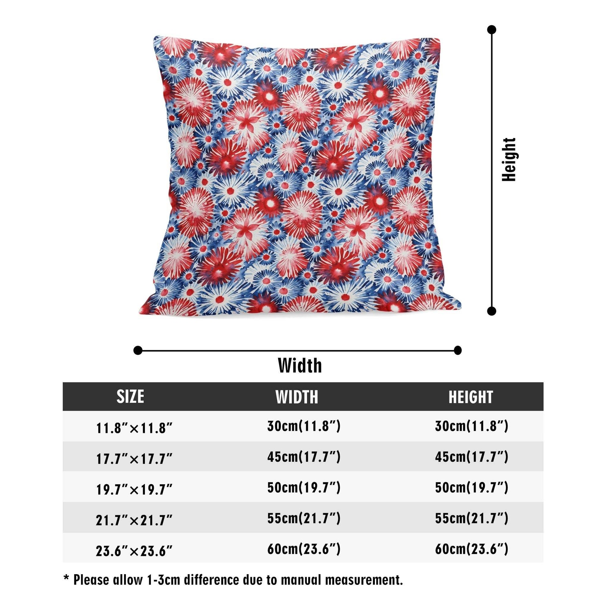 Tie-Dye Fireworks Peach Velvet 4 Pcs Square Pillow Case Covers (5 sizes) - DeRose Seasonal