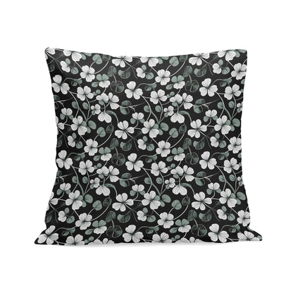 White and Green Clovers Velvet 4 Pcs Square Pillow Case Covers (5 sizes) - DeRose Seasonal