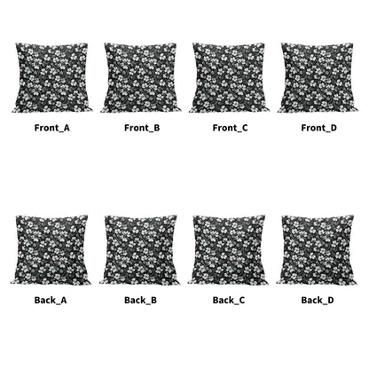 White and Green Clovers Velvet 4 Pcs Square Pillow Case Covers (5 sizes) - DeRose Seasonal