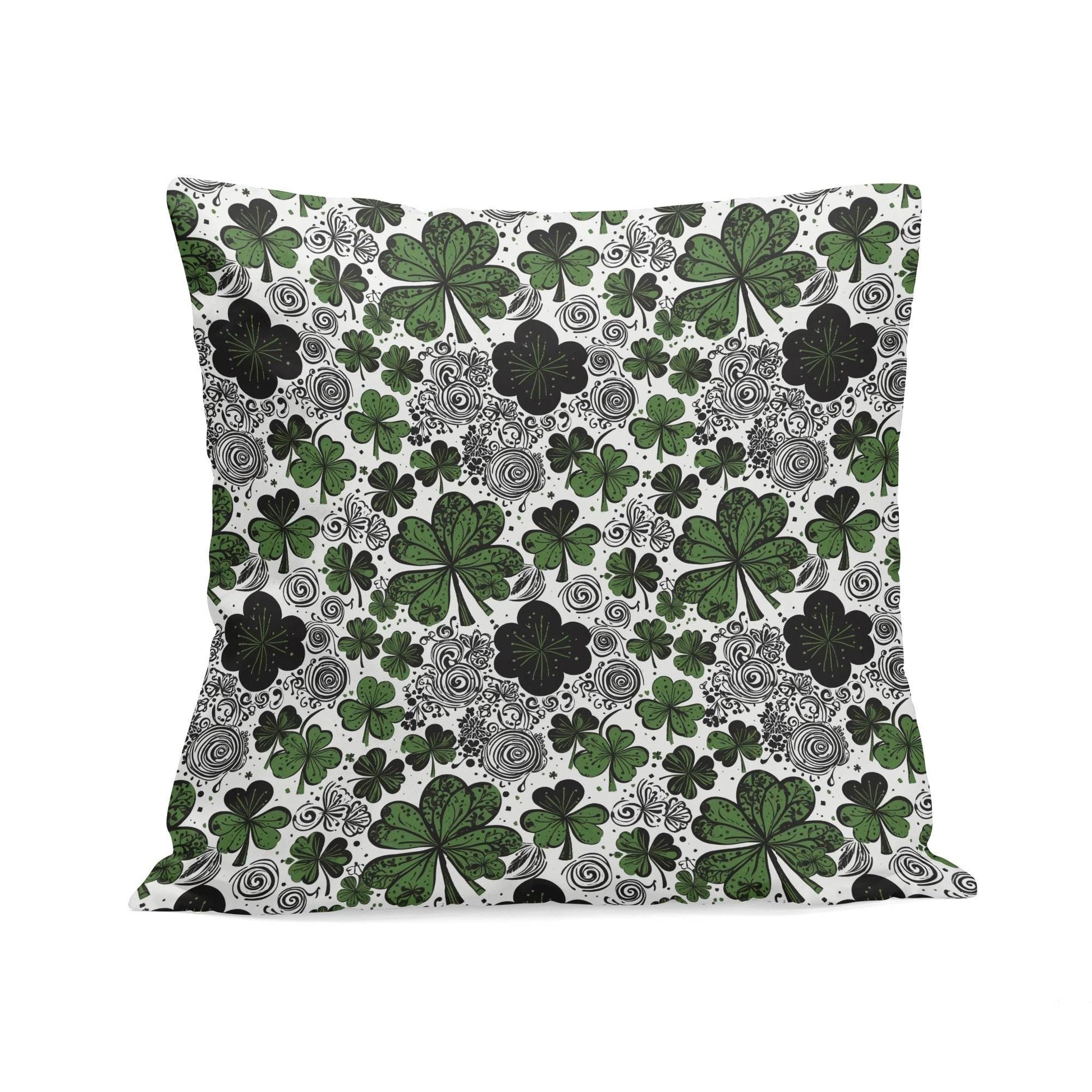 Scribbled Clovers Velvet 4 Pcs Square Pillow Case Covers (5 sizes) - DeRose Seasonal