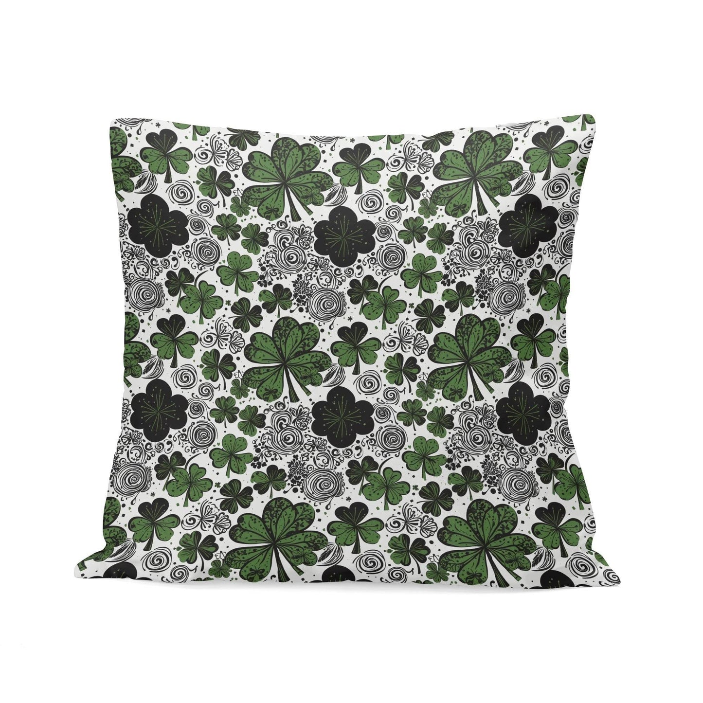 Scribbled Clovers Velvet 4 Pcs Square Pillow Case Covers (5 sizes) - DeRose Seasonal