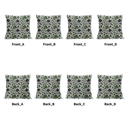 Scribbled Clovers Velvet 4 Pcs Square Pillow Case Covers (5 sizes) - DeRose Seasonal