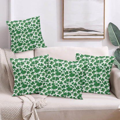 Little Clovers Velvet 4 Pcs Square Pillow Case Covers (5 sizes) - DeRose Seasonal