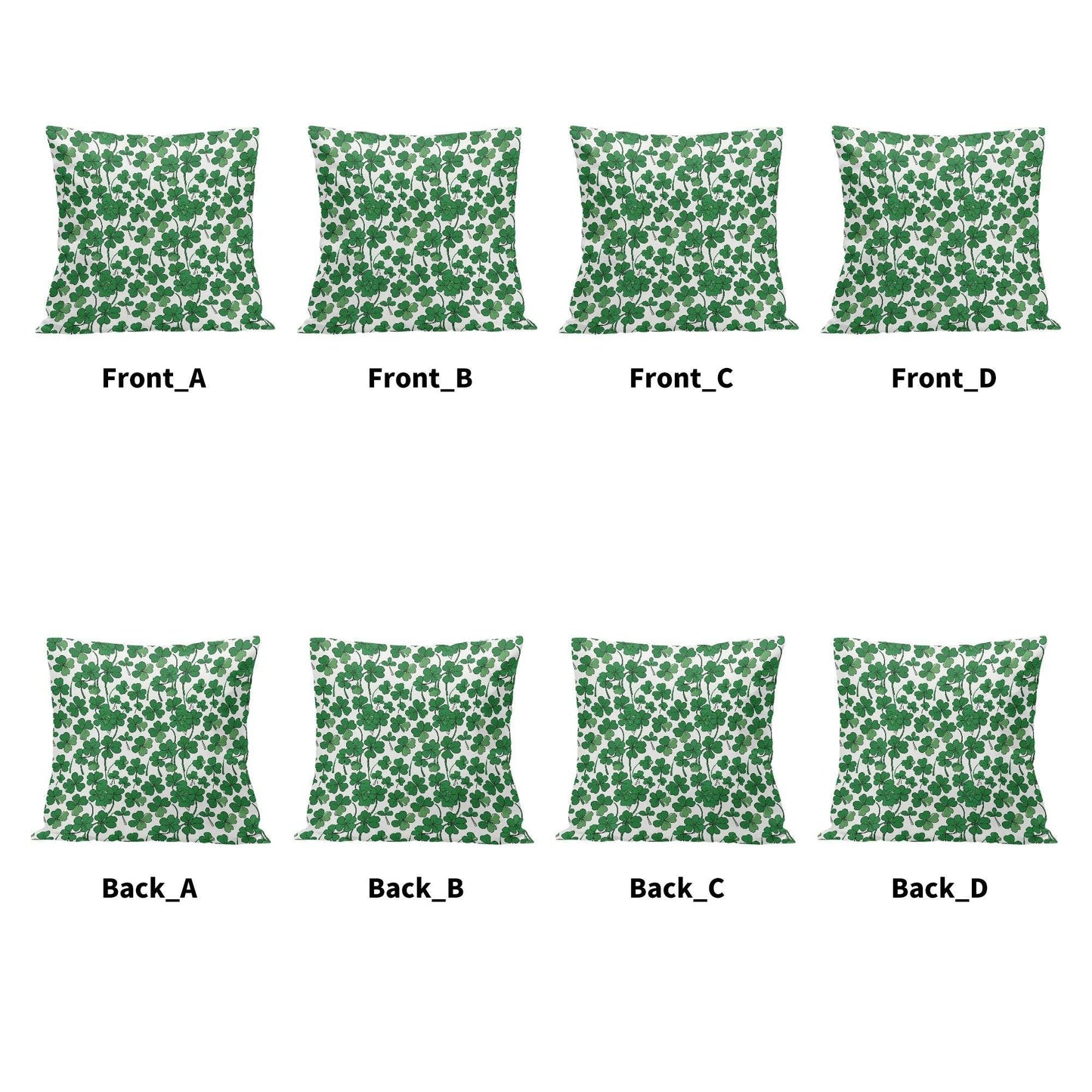 Little Clovers Velvet 4 Pcs Square Pillow Case Covers (5 sizes) - DeRose Seasonal