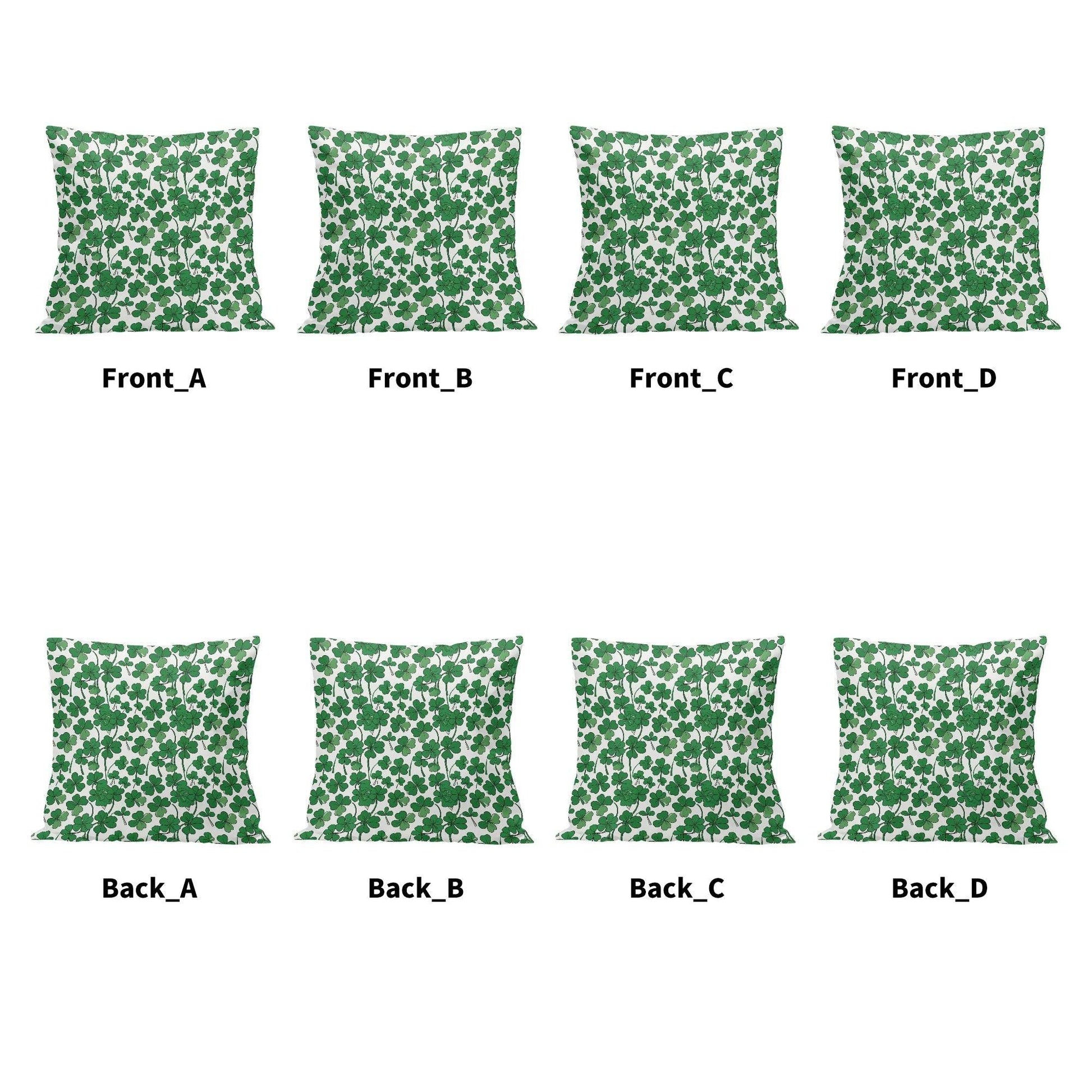Little Clovers Velvet 4 Pcs Square Pillow Case Covers (5 sizes) - DeRose Seasonal