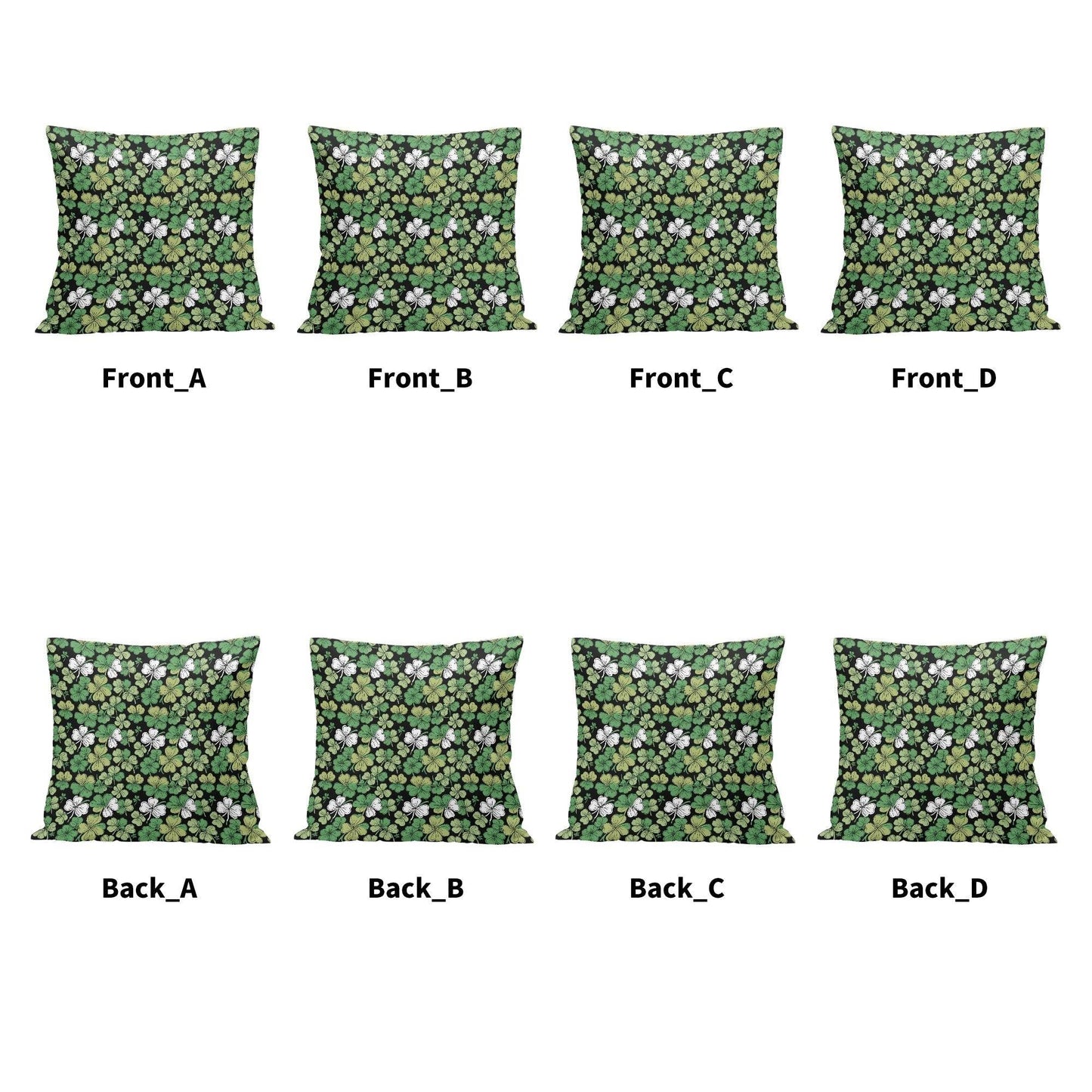 Clover Patch Velvet 4 Pcs Square Pillow Case Covers (5 sizes) - DeRose Seasonal