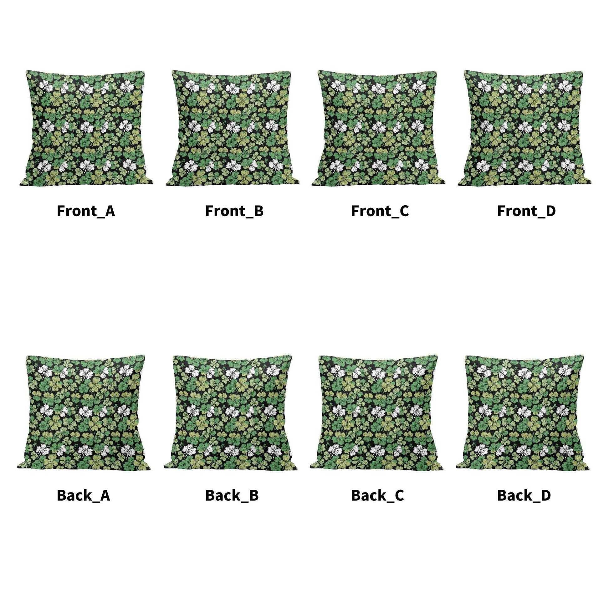 Clover Patch Velvet 4 Pcs Square Pillow Case Covers (5 sizes) - DeRose Seasonal