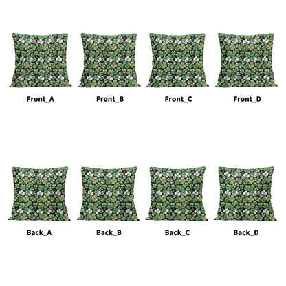 Clover Patch Velvet 4 Pcs Square Pillow Case Covers (5 sizes) - DeRose Seasonal