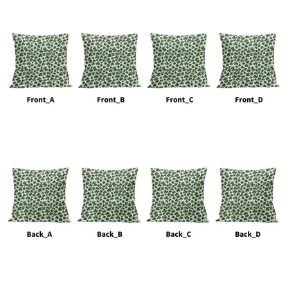 Clovers Velvet 4 Pcs Square Pillow Case Covers (5 sizes) - DeRose Seasonal