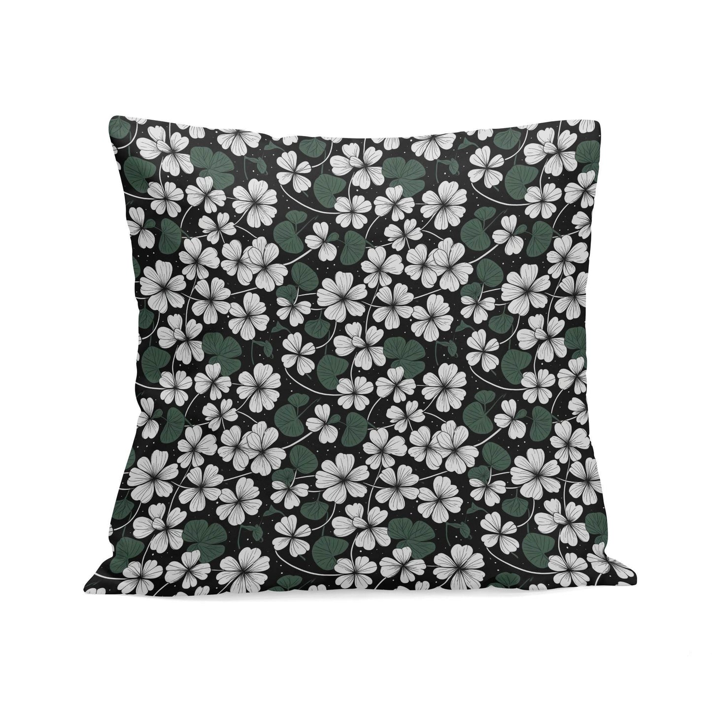 White Clovers Velvet 4 Pcs Square Pillow Case Covers (5 sizes) - DeRose Seasonal