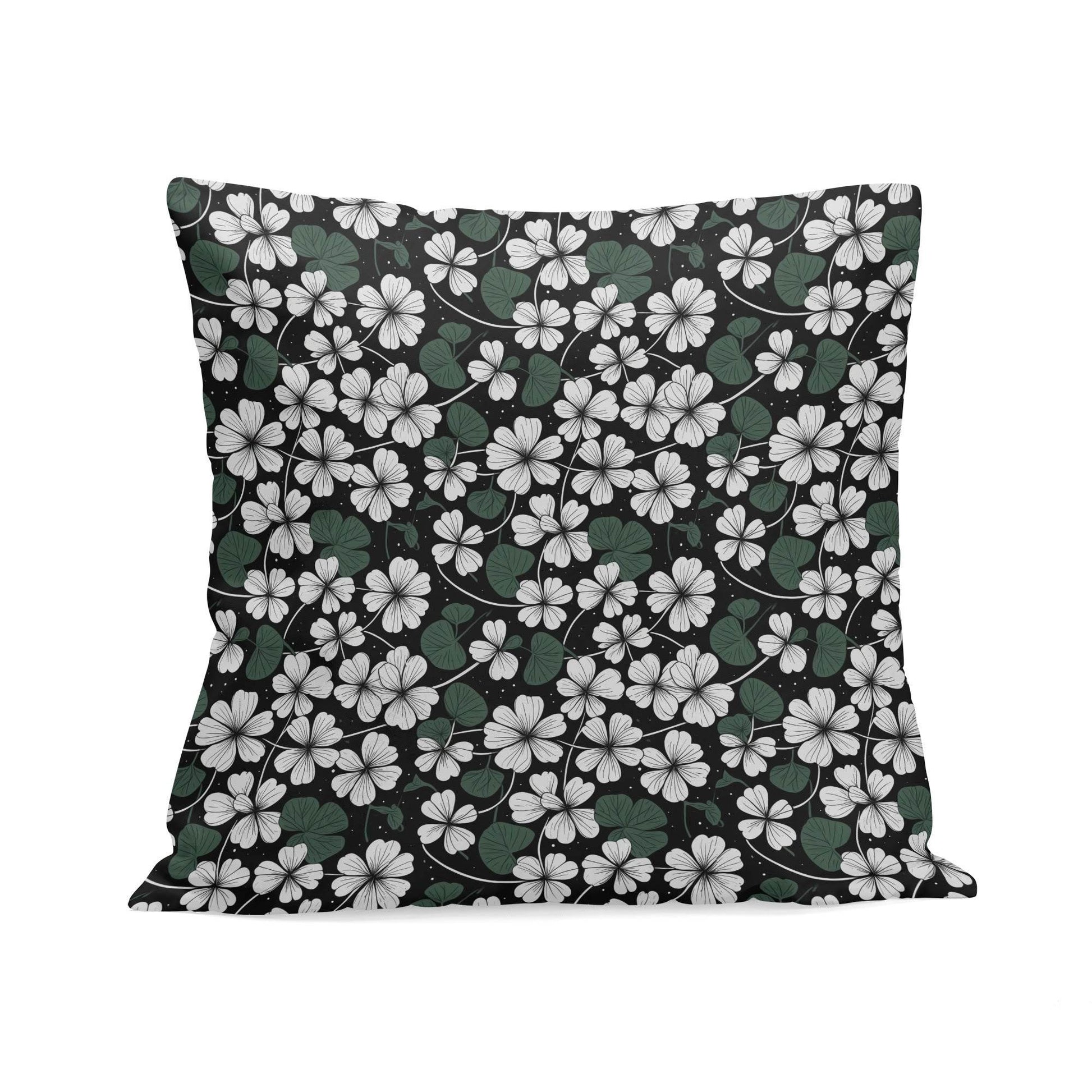 White Clovers Velvet 4 Pcs Square Pillow Case Covers (5 sizes) - DeRose Seasonal