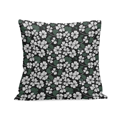 White Clovers Velvet 4 Pcs Square Pillow Case Covers (5 sizes) - DeRose Seasonal