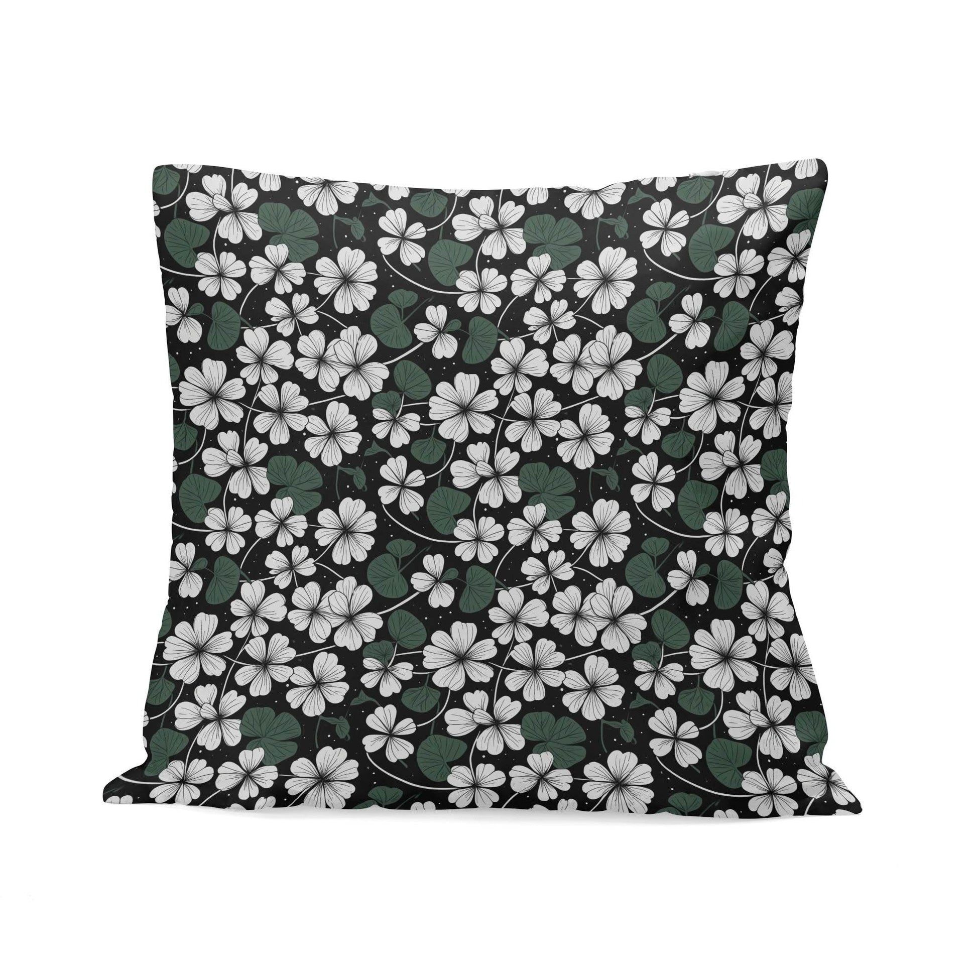 White Clovers Velvet 4 Pcs Square Pillow Case Covers (5 sizes) - DeRose Seasonal