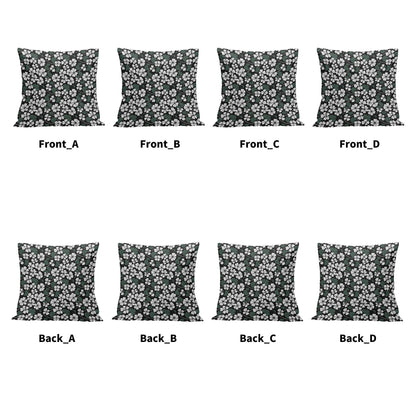 White Clovers Velvet 4 Pcs Square Pillow Case Covers (5 sizes) - DeRose Seasonal