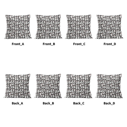 Cute Bunny Velvet 4 Pcs Square Pillow Case Covers (5 sizes) - DeRose Seasonal