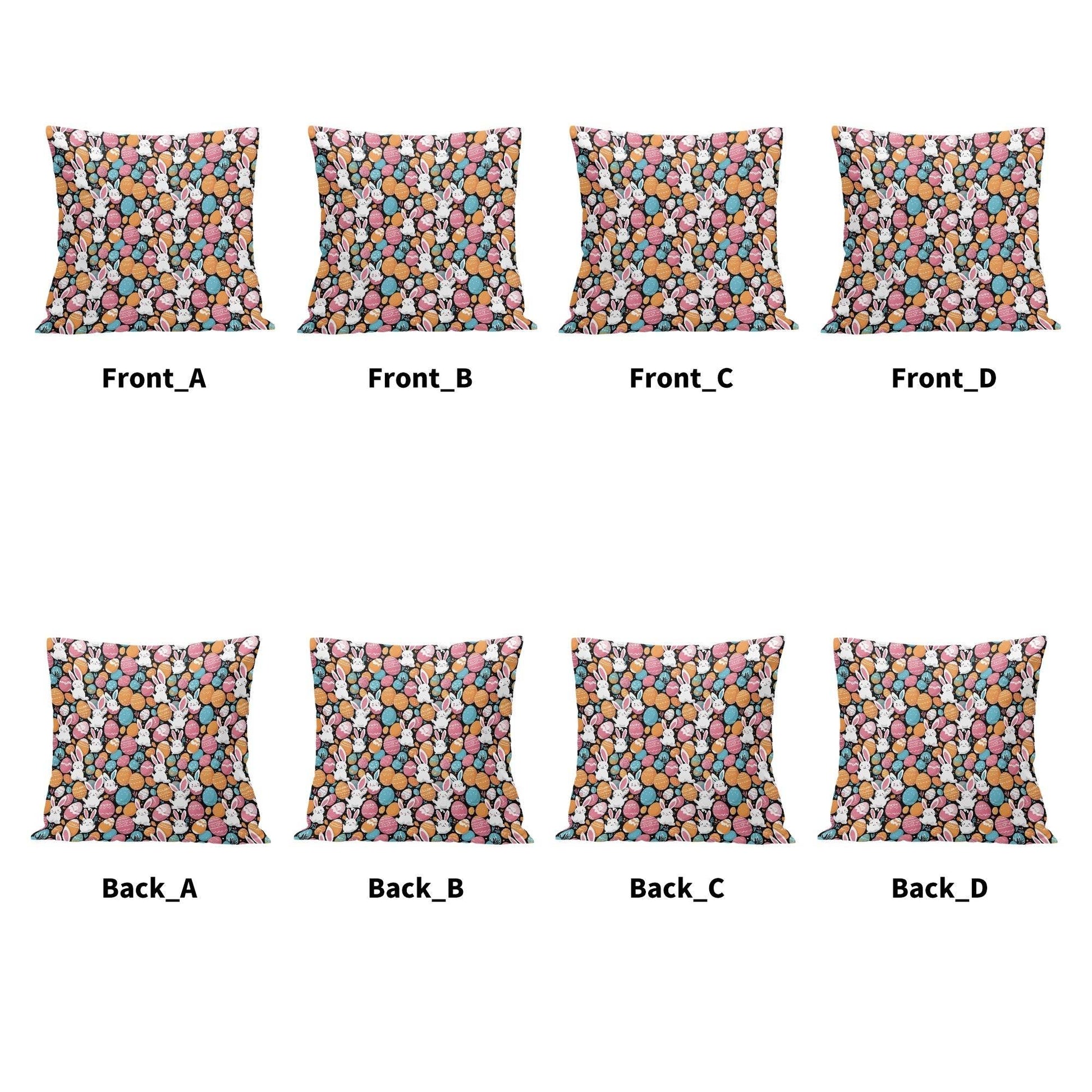 Fun Bunny Velvet 4 Pcs Square Pillow Case Covers (5 sizes) - DeRose Seasonal