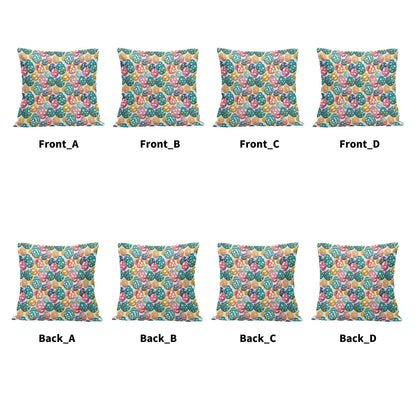 Festive Egg Velvet 4 Pcs Square Pillow Case Covers (5 sizes) - DeRose Seasonal