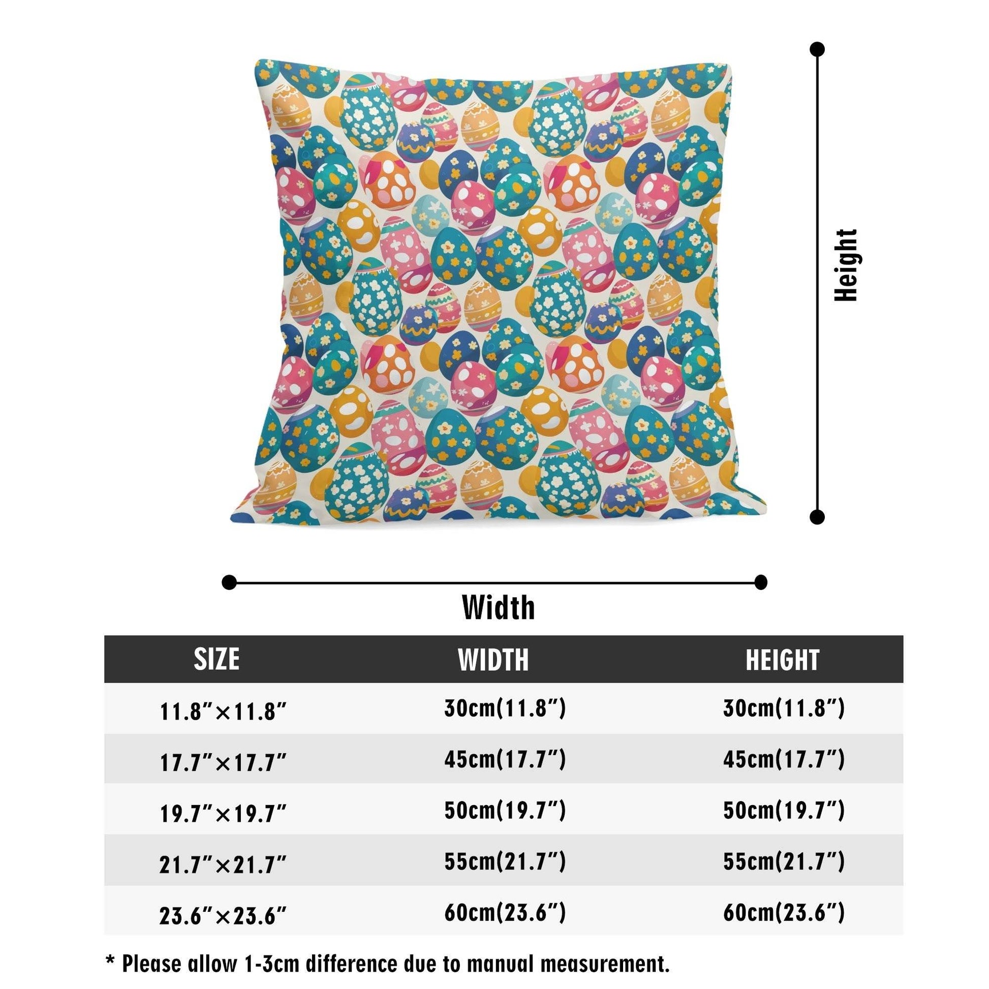 Festive Egg Velvet 4 Pcs Square Pillow Case Covers (5 sizes) - DeRose Seasonal