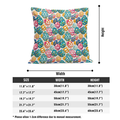Festive Egg Velvet 4 Pcs Square Pillow Case Covers (5 sizes) - DeRose Seasonal