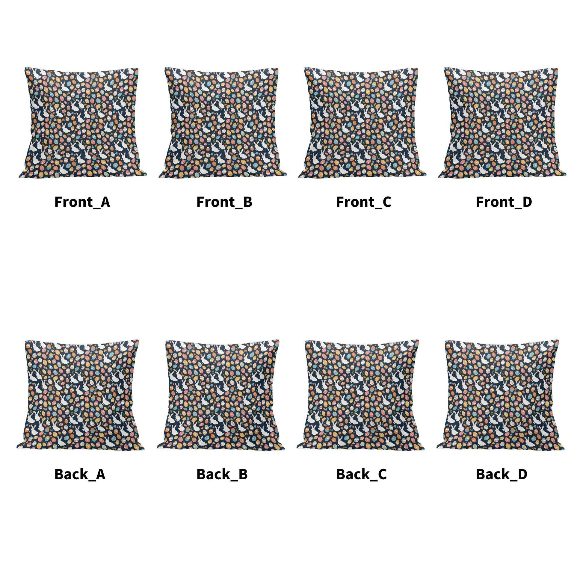 Bunny Eggs Velvet 4 Pcs Square Pillow Case Covers (5 sizes) - DeRose Seasonal