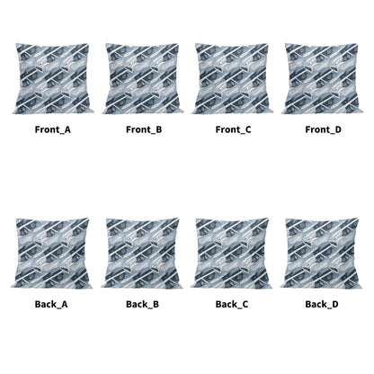Blue Wind Peach Velvet 4 Pcs Square Pillow Case Covers (5 sizes) - DeRose Seasonal