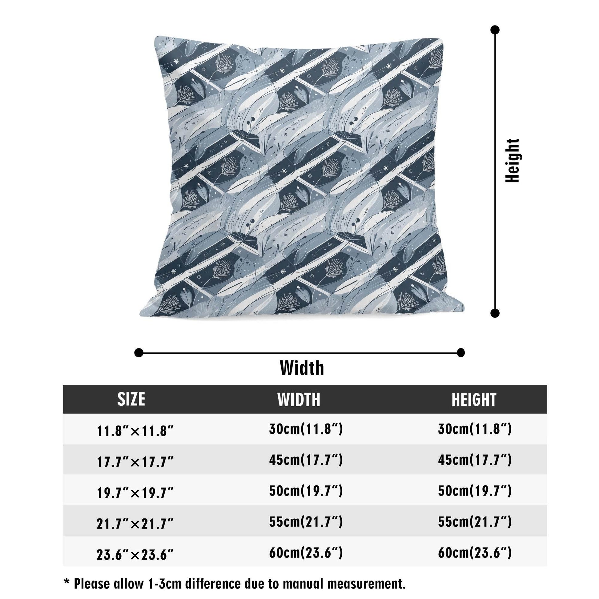 Blue Wind Peach Velvet 4 Pcs Square Pillow Case Covers (5 sizes) - DeRose Seasonal