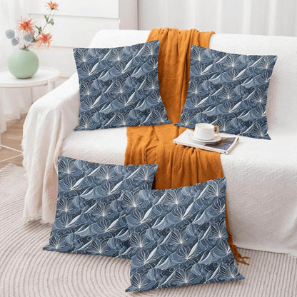 Cold Wind Peach Velvet 4 Pcs Square Pillow Case Covers (5 sizes) - DeRose Seasonal