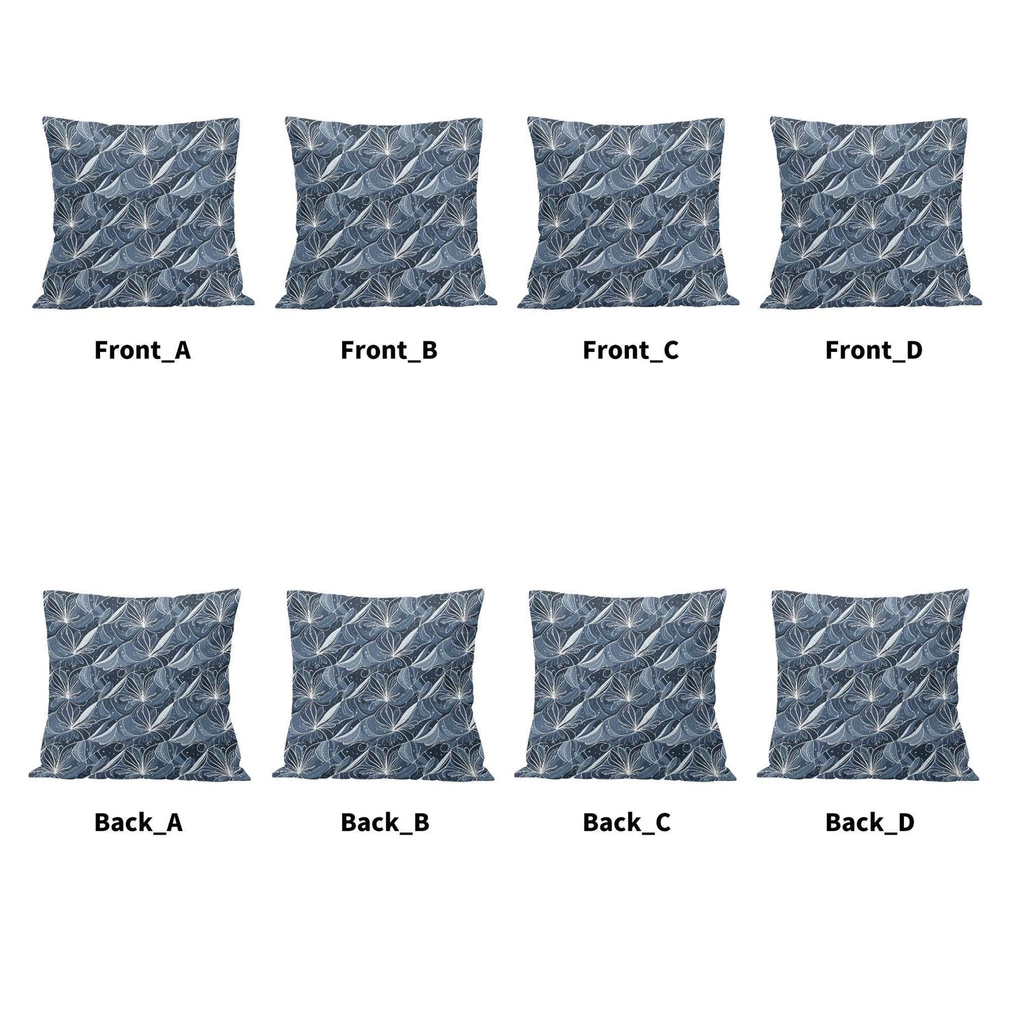 Cold Wind Peach Velvet 4 Pcs Square Pillow Case Covers (5 sizes) - DeRose Seasonal