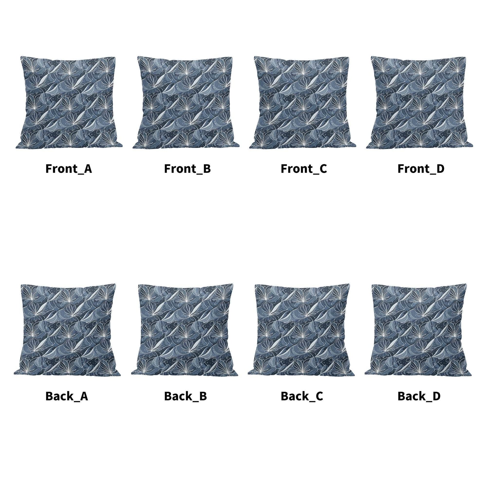 Cold Wind Peach Velvet 4 Pcs Square Pillow Case Covers (5 sizes) - DeRose Seasonal