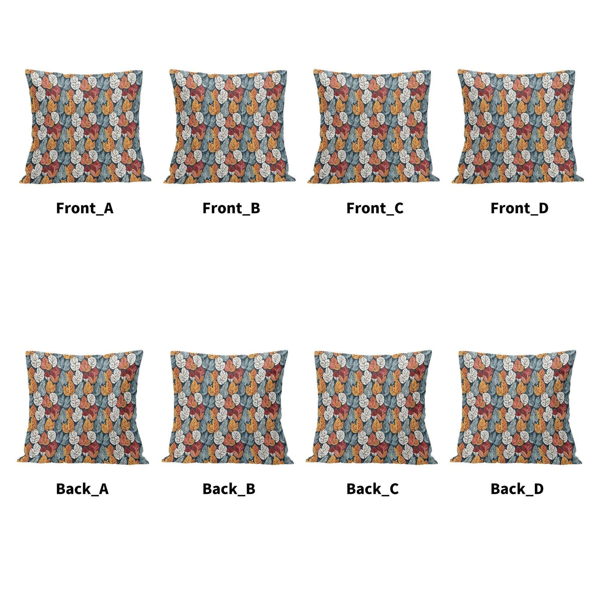 Fall into Winter Peach Velvet 4 Pcs Square Pillow Case Covers (5 sizes) - DeRose Seasonal