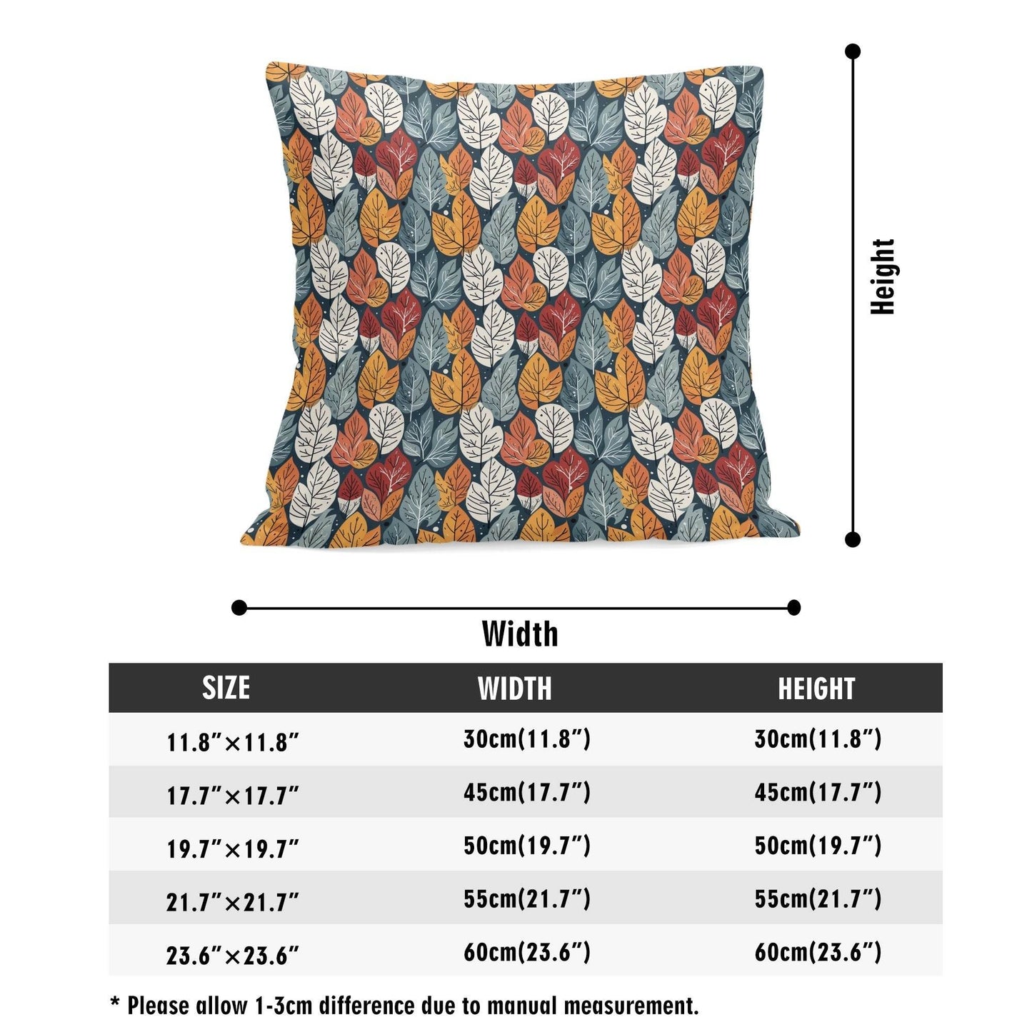 Fall into Winter Peach Velvet 4 Pcs Square Pillow Case Covers (5 sizes) - DeRose Seasonal