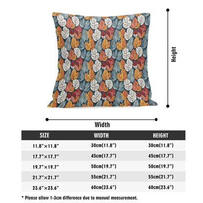 Fall into Winter Peach Velvet 4 Pcs Square Pillow Case Covers (5 sizes) - DeRose Seasonal