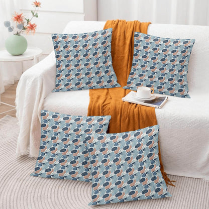 Cool Touch Peach Velvet 4 Pcs Square Pillow Case Covers (5 sizes) - DeRose Seasonal