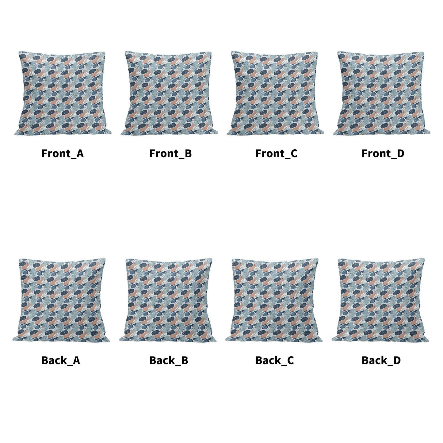 Cool Touch Peach Velvet 4 Pcs Square Pillow Case Covers (5 sizes) - DeRose Seasonal