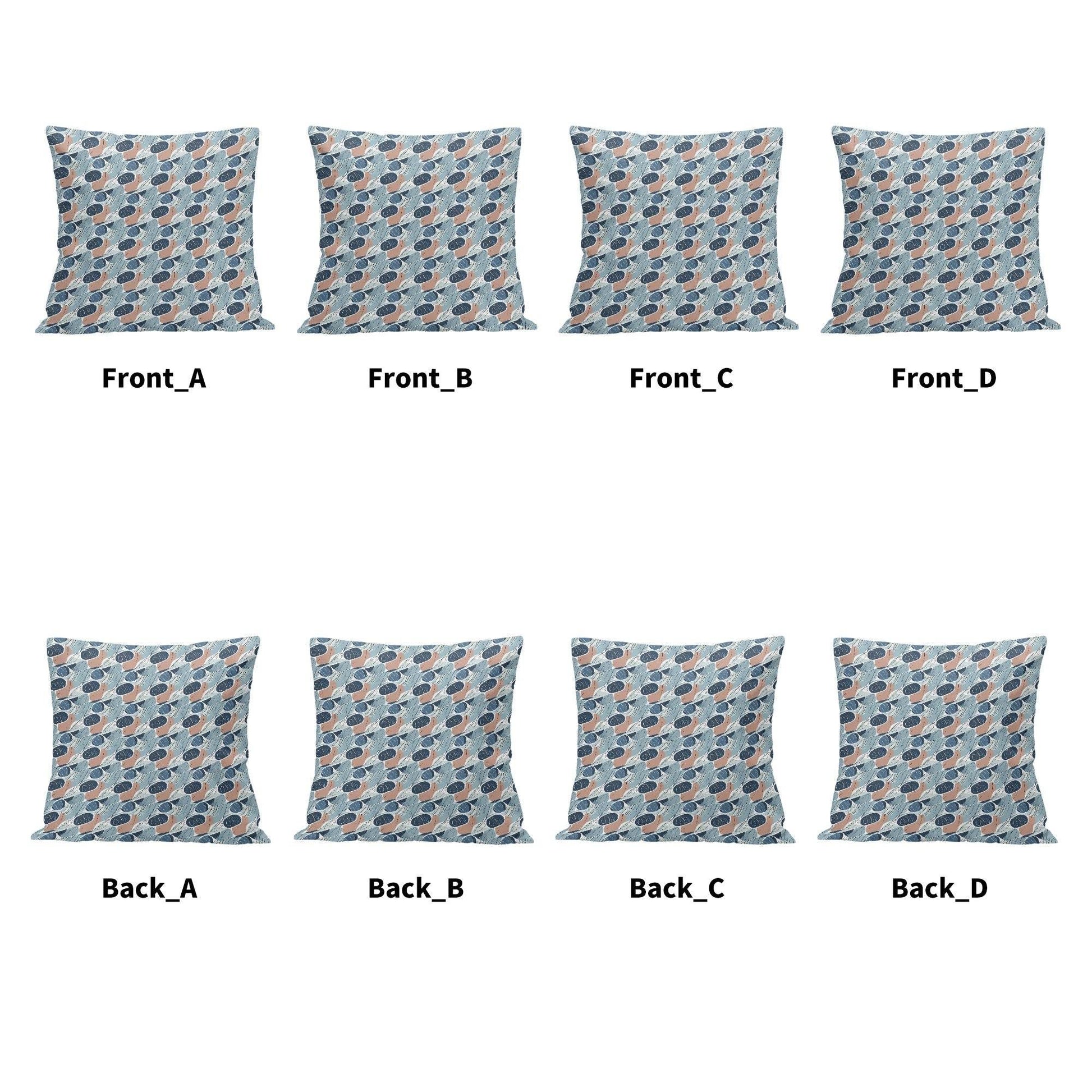 Cool Touch Peach Velvet 4 Pcs Square Pillow Case Covers (5 sizes) - DeRose Seasonal