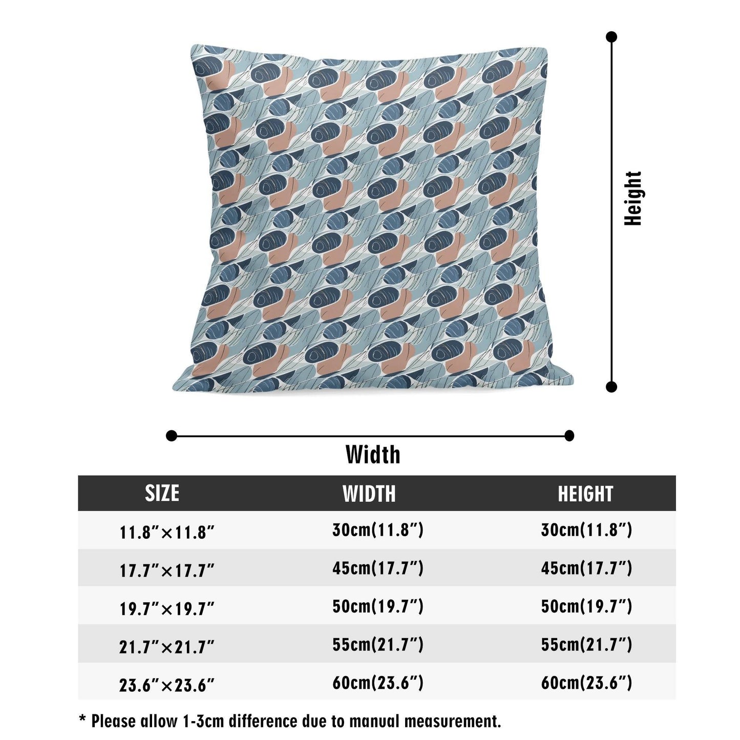 Cool Touch Peach Velvet 4 Pcs Square Pillow Case Covers (5 sizes) - DeRose Seasonal