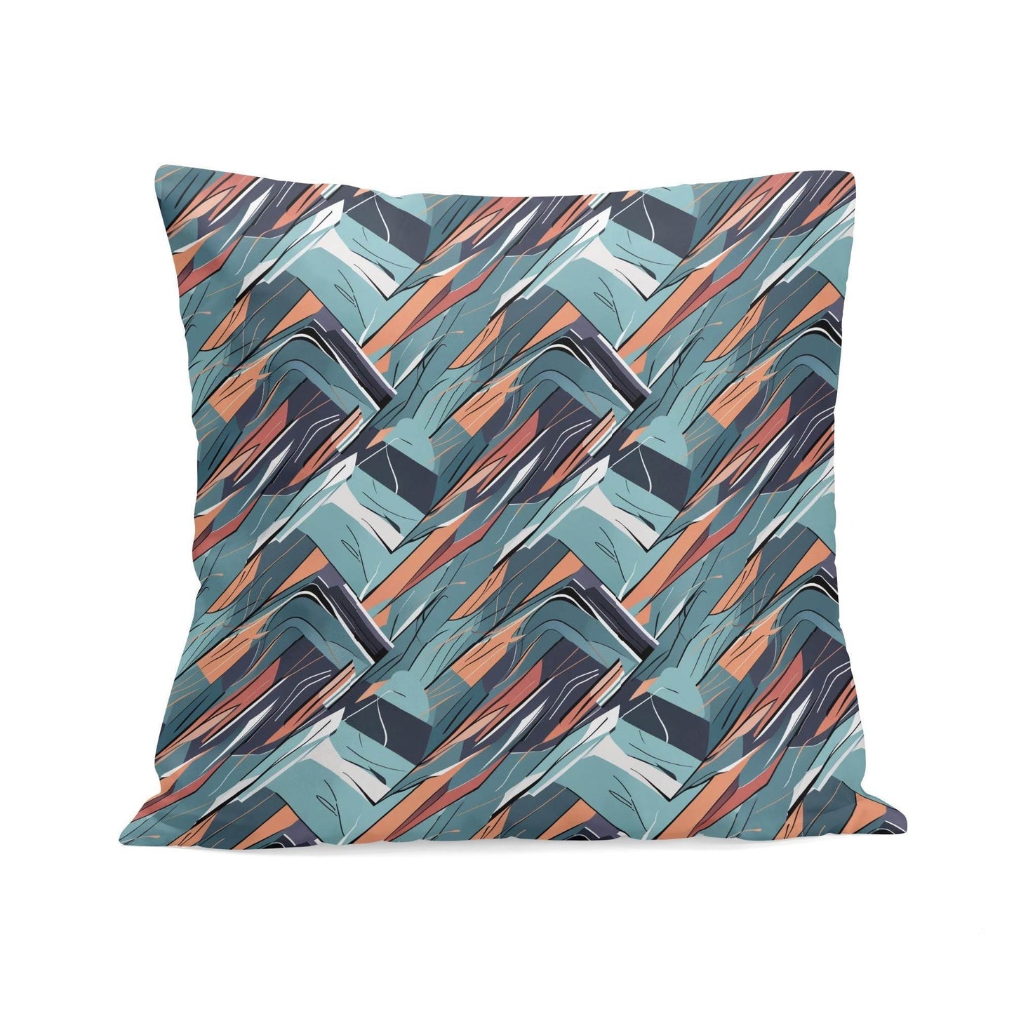 Abstract Breeze Peach Velvet 4 Pcs Square Pillow Case Covers (5 sizes) - DeRose Seasonal