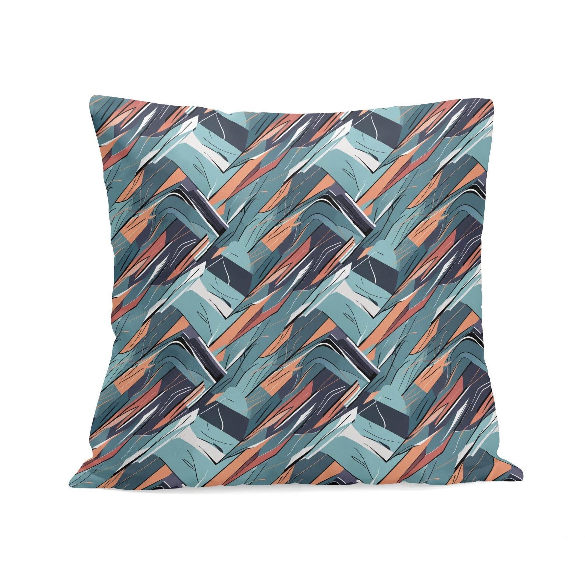 Abstract Breeze Peach Velvet 4 Pcs Square Pillow Case Covers (5 sizes) - DeRose Seasonal